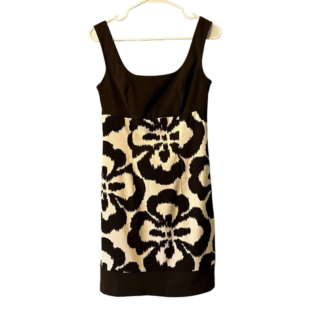 Dress Barn Women's Dress Size 4 Floral Print Design Sleeveless Zip Classic City